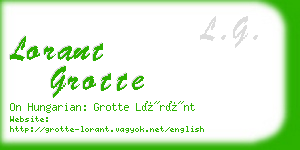 lorant grotte business card